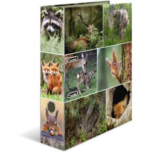 Motif Classeur À Levier A4 Animaux De La Foret, Dos De 7 Cm, En Carton Robuste, Imprimé Entièrement À L'extérieur Et À L'intérieur - Neuf