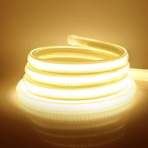 Ruban Led, Cob Bande Led 220v Avec Interrupteur Ip65 Etanche Bande Lumineuse Super Lumineux 360 Leds/M Ruban Flexible Strip (Blanc Chaud, 30m)[Rub9221178] - Neuf