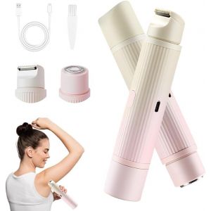 Rasoir Electrique Femme Maillot Double T&ecirc;te 2 En 1, Tondeuse Femme Intime Maillot, Tondeuse Maillot Femme Usb Rechargeable, Tondeuse Bikini Rasoir Intime Pour La Visage Bras Jambes Aisselles - Neuf
