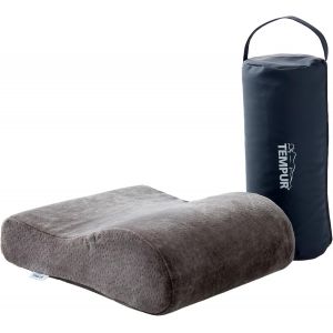 Ulteronixshop-Coussin de Voyage Ergonomique en Mousse &agrave; m&eacute;moire de Forme avec Sac de Transport Anthracite 25 x 31 x 10/7 cm - Neuf