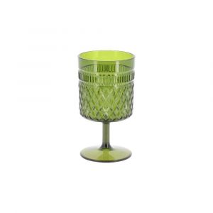 VERRE &Agrave; PIED R&Eacute;UTILISABLE &Eacute;LIXIR 27CL VERT OLIVE - Neuf