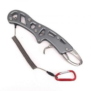 Poisson Lèvre Pince Alliage D'aluminium Opération D'une Main Contrôle Facile Portable Pêche Lèvre Attrapeur Ruthénium Noir - Neuf