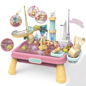 Maison de jeu &eacute;lectrique pour enfants, ensemble de jouets aquatiques de p&ecirc;che - Neuf
