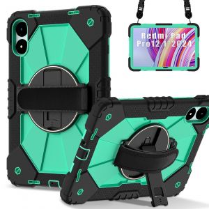 Étui De Protection Pour Tablette Modèle A2, Adapté À Redmi Pad Pro/Xiaomi Poco Pad 12 Pouces (2024) Avec Support De Sacoche, 10 Couleurs Disponibles Redmi Pad Pro 12.1-Green - Neuf