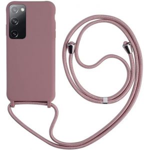 Collier pour Samsung Galaxy S20 FE Coque Silicone Liquide Bumper Housse Galaxy S20 FE Lani&egrave;re avec Cordon R&eacute;glable Longueur Cha&icirc;ne Lanyard Case Housse &Eacute;tui pour Samsung Galaxy S20 FE-Or Rose - Neuf