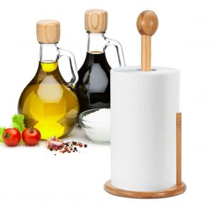 Hjlian Porte-Rouleaux De Papier Essuie-Tout En Bambou Pour La Maison, La Cuisine, Le Comptoir, La Salle De Bain Et Les Toilettes - Neuf