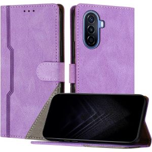Kal-Étui Pour Huawei Nova Y70 / Enjoy 50, Housse En Cuir Pu Avec [Protection Antichoc Tpu] [Fonction Support] [Porte-Cartes ] Antichoc Magnétique Coque Pour Huawei Enjoy 50 - Marron - Neuf