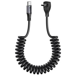 Cable USB C Spirale Angle,60W Cable USB C vers USB C Charge Rapide,[0.3M-0.8M]Cable USB C Android Auto pour iPhone 16/15 Pro Plus Max,Galaxy S24/S23,Google Pixel,iPad Pro/Air,MacBook Pro/Air - Neuf