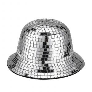 Chapeau De Boule Disco Chapeau À Paillettes Blanc Disco Ball Festival Visière Disco Party Chapeau Décoration (Kui) - Neuf