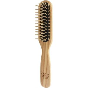 Meimie-- Brosse Rectangulaire À Picots Courts,Fabriqué À La Main En Italie,Pour Cheveux Courts - 22 X 4 Cm - Neuf