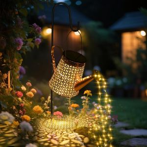 Lampe Arrosoir Solaire,L'arrosoir Solaire Allume Les Décorations De Jardin, Lampes En Métal Imperméable À L¿Eau Avec Support, Lumière Extérieure Led Pour Chemin/Cour/Terrasse(Pièces En Cuivre) - Neuf