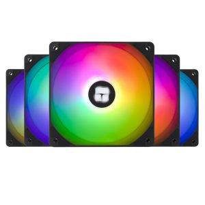 Ventilateur De Processeur Tl-C12C-S X5,Noir,Ventilateur De Pc Avec Vitesse De 1550 Tr/Min,Ventilateur De Refroidissement De Boîtier D'Ordinateur De 120 Mm,Ventilateur De Contrôle Pwm - Neuf