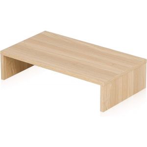 JEXNOVASHOP-Réhausseur d'Écran en Bois,Support de Moniteur,Support d'Ordinateur Portable,PC,TV,pour le Bureau la Maison,42,5x23,5x10cm,,Couleur Chêne - Neuf
