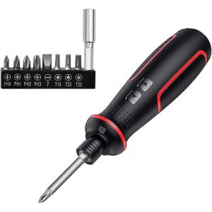 Tournevis &eacute;lectrique sans fil 8 embouts, jeu de tournevis de pr&eacute;cision rechargeable 2000 mAh avec &eacute;clairage LED et couple r&eacute;glable - Neuf