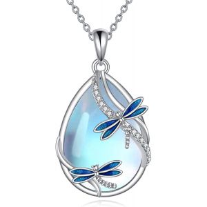 Asas-Chaîne En Argent Sterling Avec Pendentif En Forme De Libellule-Cadeau Pour Femme Et Fille - Neuf