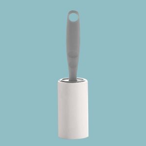 Rouleau Anti-Poils Pour Animaux De Compagnie, 60 Feuilles Adhésives, Brosse Anti-Poils Pour Vêtements, Brosse Adhésive Puissante (1 Gris) - Neuf
