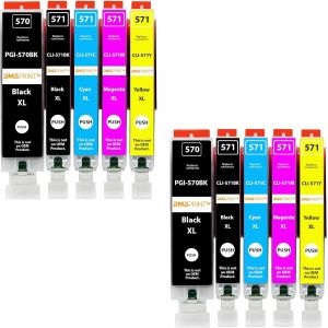 ERYI-10 Xl Cartouches Compatible Avec Canon Pgi 570 Cli 571 Pour Pixma Mg5700 Mg5750 Mg5751 Mg5752 Mg5753 Mg6800 Mg6850 Mg6851 Mg6852 Mg6853 Ts5000 Ts5050 Ts5051 Ts5053 Ts5055 Ts6050 Ts6051 Ts6052 - Neuf