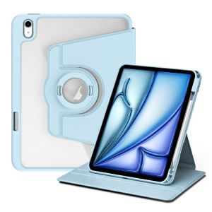 Housse En Cuir Détachable 360° Pour Ipad Air 13 (2024/2025) - Bleu Glacier - Neuf