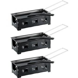 Appareil à raclette - Non spécifié - 3 appareils à bougie - Pour 2 personnes - Noir - Motif vaches - Neuf