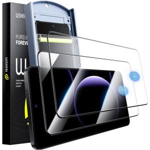 LORANKA-Protection d'&eacute;cran pour Samsung Galaxy S25 Edge &iquest; [support de d&eacute;verrouillage d'empreintes digitales] [retrait automatique de la poussi&egrave;re] Couverture compl&egrave;te invisible 9H + verre tremp&eacute; - Neuf