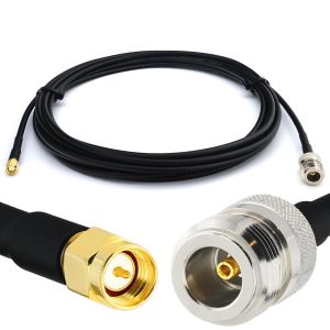 SMA M&acirc;le vers N Femelle 10m RG58 Cable Coaxial-C&acirc;ble d'extension exterieur &agrave; faible perte rallonge etanche-pour Routeur WIFI Radio Antenne LTE GSM Amplificateur 4G 5G 6G LTE Hotspot.[B44] - Neuf