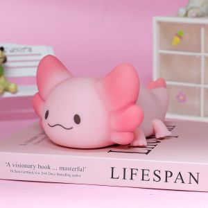 Axolotl Veilleuse Pour Enfants, 7 Couleurs Changeantes, Fonction Minuterie De 1/3 Heure, Veilleuse En Silicone Rechargeable Par Usb Pour D&eacute;coration De Chambre D'enfant, Cadeaux Pour Filles Et Gar&ccedil;ons - Neuf