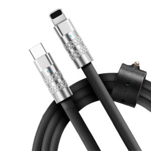 JGD-TsumoCharge C&acirc;ble USB C vers i-Product C&acirc;ble de charge rapide 27 W &iquest; Silicone incassable robuste, prend en charge le c&acirc;ble de transfert de donn&eacute;es de type C, organiseur de cordon inclus, 1,8 - Neuf