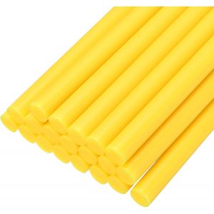 Bâtonnets de Colle Thermofusible,200mm de Long x 7mm de Diamètre pour Pistolet à Colle,Parfait pour les Projets d'Artisanat DIY et le Scellage,Jaune Clair,20 Pièces - Neuf