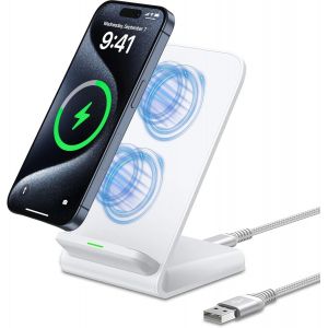 Chargeur Induction Pour Iphone 16/15/14/13/12/11 Pro Max Plus, Chargeur Sans Fil 15w Charge Rapide Pour Samsung Galaxy S25 Plus/S24 Ultra/S23 Fe/S22/S21/S20/S9, Google Pixel 9/9pro/8/8pro/8a/7 A 6 Xl - Neuf