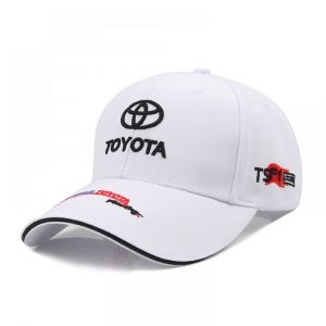 Casquette De Base-Ball Sports De Plein Air De L'équipe Toyota, Cap Race, De Cap, De Coton, De Pare-Soleil Réglable, Couleur Blanc - Neuf