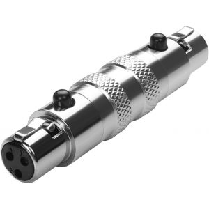 ChenQuanSarl-Mini Xlr 3 Broches Plaqué Or - Rallonge De Microphone - Connecteur Mini Xlr Femelle Vers Mini Xlr Femelle - Adaptateur Symétrique - Pour Microphone Sans Fil - Casque Dj - Neuf