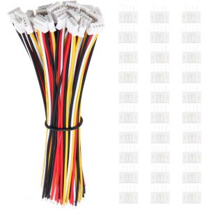 30 Paires JST 2.0 PH 4 Pin Connecteur,Micro JST PH 2.0 4-Broches Connecteur Plug M&acirc;le avec C&acirc;ble de 150mm 22AWG et Femelle - Neuf