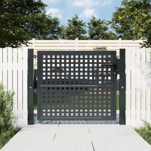 Prolenta Premium - Portail De Jardin Anthracite 100x75 Cm Acier - Neuf