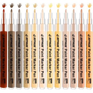 Lot De 12 Crayons Acryliques Couleur Chair Pour Pierres-Étanches-Pointe Fine 0,7 Mm-Pour Bois,Toile,Verre,Papier,Cuir,Céramique,Scrapbooking,?ufs De Pâques - Neuf