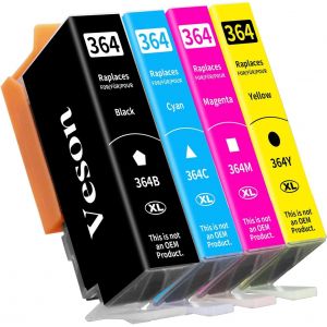 TEPPA-4X 364XL Cartouches d'imprimante compatibles avec Les Cartouches HP 364XL pour Photosmart 5520/10, 6510/20, 7510/20, Deskjet 3520, 3070A, 3522, Officejet 4610/20 (1 Noir, 1 Cyan, 1 Jaune, 1 Mag - Neuf