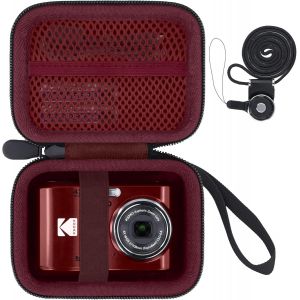 Pour Kodak Pixpro Fz55/Fz45/Fz43 Appareil Photo Num&eacute;rique 16Mp &Eacute;tui Rigide De Transport Avec Poign&eacute;e Et Sangle De Cou,&Eacute;tui Seulement&iquest;Rouge&iquest;[SHY9292610] - Neuf