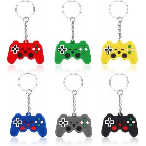 TRAHOO-Porte-cl&eacute;s Manette de Jeu, Porte-cl&eacute;s de Contr&ocirc;leur de Jeu, Porte-cl&eacute;s de Jeu en Silicone, pour sac Cadeau Voiture Porte-Cl&eacute;s Portefeuille sac &agrave; dos Anniversaire Jeu F&ecirc;te - Neuf