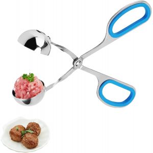 Kal-Boules À Viande Anti-Adhésives, Acier Inoxydable Boulettes De Viande, Antiadhésif Cuillère À Boulette Fabricant De Balle Pinces À Glace Pour Cake Pop, Pince À Glace, Fruit, Melon 3,5 Cm(Bleu) - Neuf