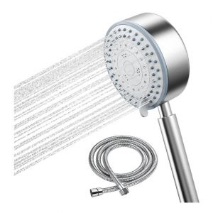 Douche De Tête, D'économie De L'eau De La Douche De Tête Avec 1,5 M De Tuyau Haute Pression D'économie D'eau Salle De Bain Tête De Douche En Acier Inoxydable 304 Facile D'installation Et De Nettoyage - Neuf