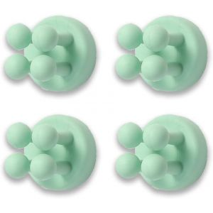 Lot de 4 porte-brosses à dents muraux en silicone vert menthe, étanches, auto-adhésifs, crochets pour brosses à dents, porte-rasoir, crochet multifonction pour salle de bain, cuisine, salon, bureau - Neuf