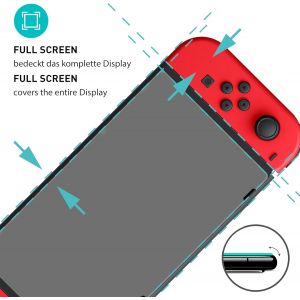 [2 Pieces,Clear] Tempered Glass Screen Protector for Nintendo Switch 2019/2018/2017,HD Glass Screen Protector,Anti-Scratch,Bubble-Free,9H Hardness,0.3 mm,Ultra Transparent,Ultra - Neuf