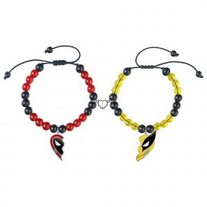 La Saint-Valentin, Des Cadeaux Pour Lui, 2pcs Magn&eacute;tique Couples Bracelets, R&eacute;glable En Acier Inoxydable, Correspondant &Agrave; L'amiti&eacute; De Bijoux - Neuf