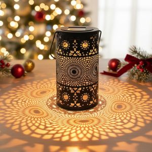 Lanterne Solaire En Forme De Tournesol En M&eacute;tal Avec Crochet De Berger, Lumi&egrave;re Led &Eacute;tanche Pour Table, Terrasse, Balcon, Cour (Bronze) - Neuf