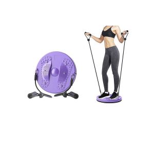 Disque De Torsion Pour La Taille Avec Cordons De Serrage Et Planche De Massage Magn&eacute;tique Pour La Plante Des Pieds - Violet - Neuf