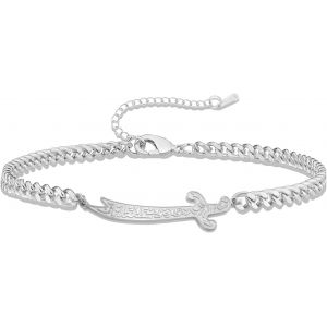 Eryi-Zulfiqar Bracelet Pour Homme Et Femme En Acier Inoxydable Imam Ali Épée Pendentif Islamique Arabe Corde Tressée Islam Bijoux Musulmans - Neuf