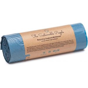 CHECARZHN--NO1-Sacs Poubelle Recyclés Avec Cordon Tsp 20 L - DAu Moins De 90% De Matériaux De Sources Post-Consommation (Pe) - Certifiés Ange Bleu - Pour Déchets Résiduels Et Recyclables (15 Pièces) - Neuf