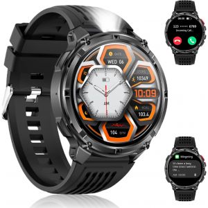 Montre Connectée Homme, 1100 Mah Smartwatch Avec Appels, 1.7"" Hd Smartwatch Homme Avec 100 Modes Sportifs, Fréquence, Moniteur De Sommeil, Ip68 Étanche, Cardiaque Pour Android Ios, Noir - Neuf