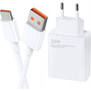 LORANKA-Chargeur Secteur Rapide Xiaomi 33W/67W/120W + Cable Type C - Blanc (33W Charger + Cable) - Neuf