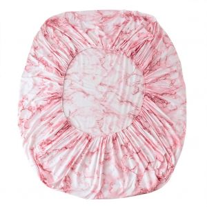 HJLIAN Magnifique drap-housse en polyester marbre pour matelas, taille US-Q/UK-K (rose) - Neuf