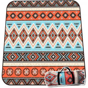 Ulteronixshop-Couverture Pique Nique Imperm&eacute;able, Natte de Plage, Couverture de Plage 200x200cm, Large Picnic Blanket Anti Sable, Pliable Tapis Camping Portable, Beach Mat de Style Boh&egrave;me pour Voyage - Neuf